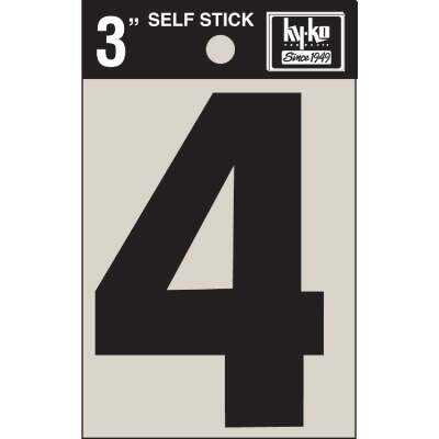 Hy-Ko Vinyl 3 In. Non-Reflective Adhesive Number Four