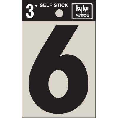 Hy-Ko Vinyl 3 In. Non-Reflective Adhesive Number Six